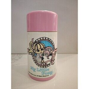 Vintage 1986 My Little Pony Aladdin Thermos for Kids Lunchbox Collectible Pink